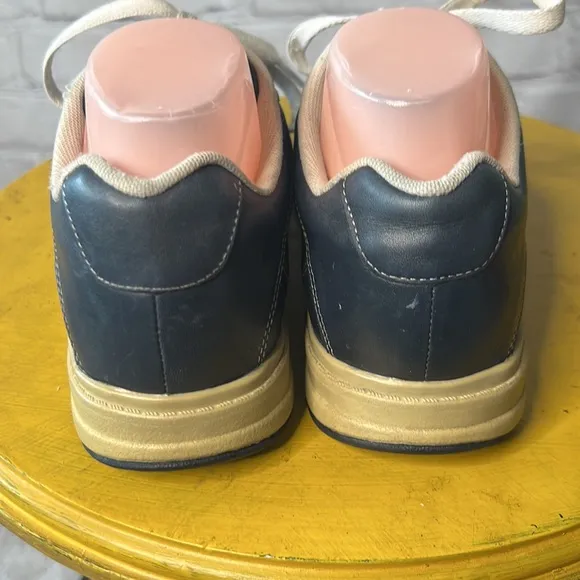 Propet Walking Shoe navy leather sneaker lace up oxford 75 M comfortable W4607