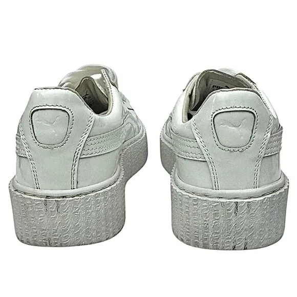 PUMA Fenty x Patent Leather Creepers Glossy White White Size 9.5 M Pre-Owned