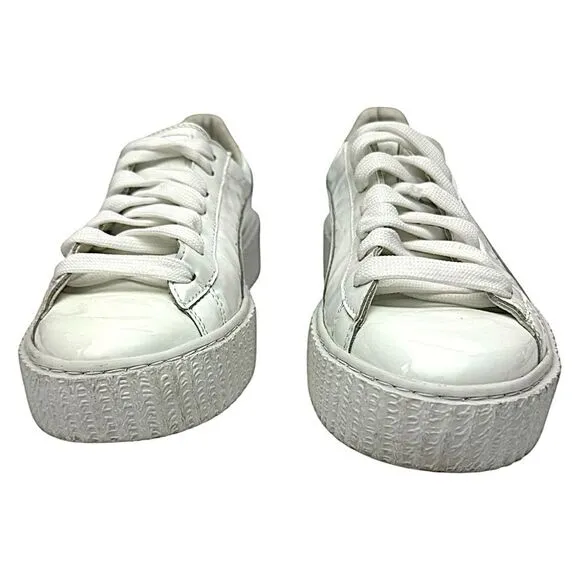 PUMA Fenty x Patent Leather Creepers Glossy White White Size 9.5 M Pre-Owned