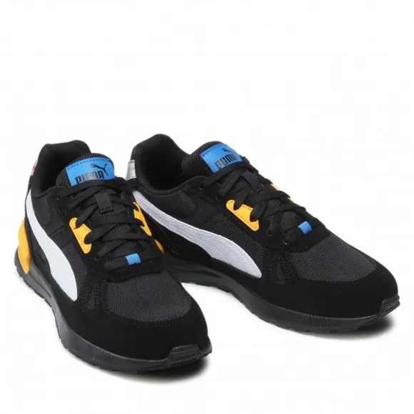 Puma Graviton Pro Low Mens Casual Shoes Black Yellow Blue 380736-04 NEW Sz 7