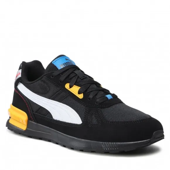 Puma Graviton Pro Low Mens Casual Shoes Black Yellow Blue 380736-04 NEW Sz 7