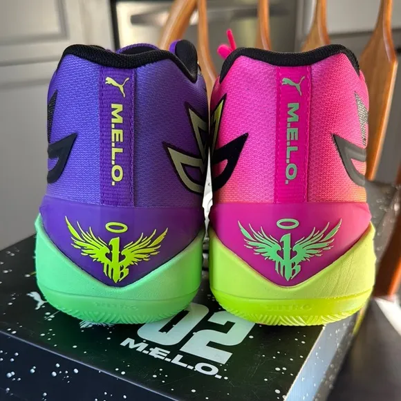 Puma Green and Purple Chunky Sneakers