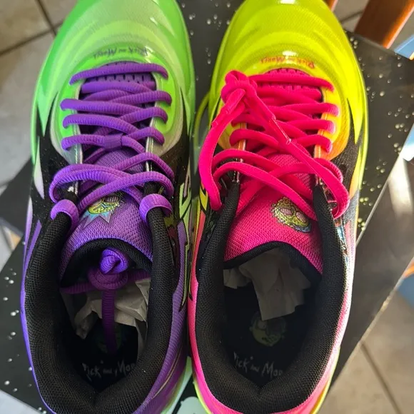 Puma Green and Purple Chunky Sneakers
