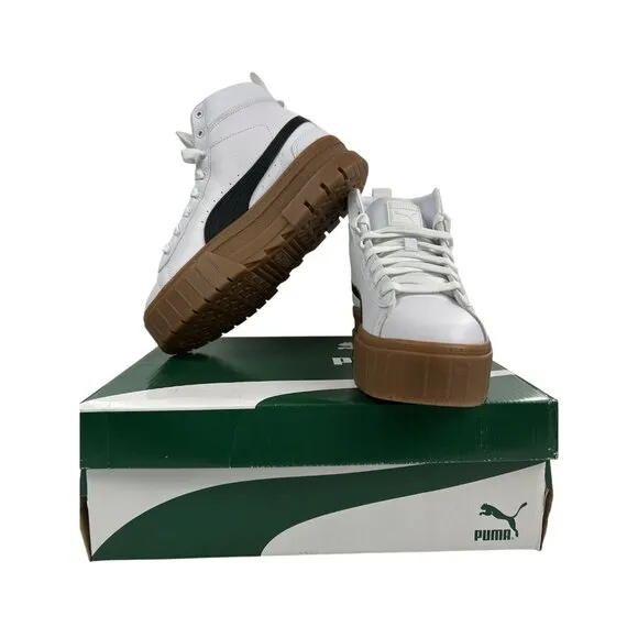 Puma  Mayze Mid Platform 381170-03 Womens  Sneakers Shoes White US 7