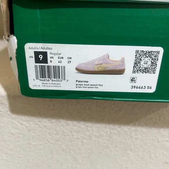 Puma Palermo Grape Mist Peach Fizz Unisex‎ Casual Shoes Men 9