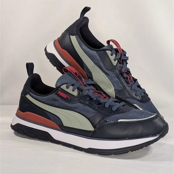 Puma R78 Trek Lace Up Mens Blue Red Gray Sneakers Casual Shoes 38072825