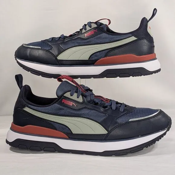 Puma R78 Trek Lace Up Mens Blue Red Gray Sneakers Casual Shoes 38072825