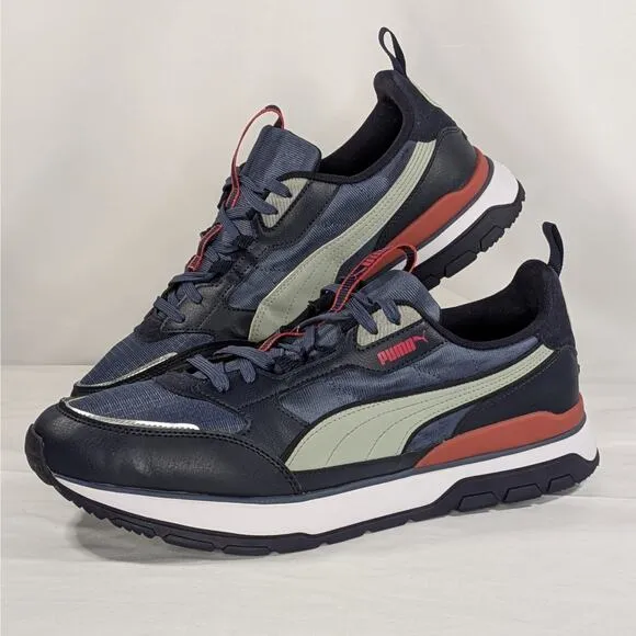 Puma R78 Trek Lace Up Mens Blue Red Gray Sneakers Casual Shoes 38072825