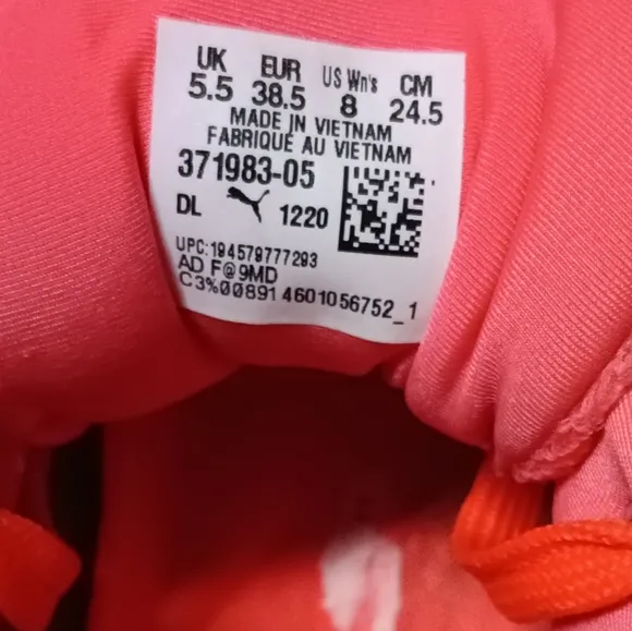 Puma RS-X 'Softcase' Fluo Peach Sneakers 6.5Y (8W)