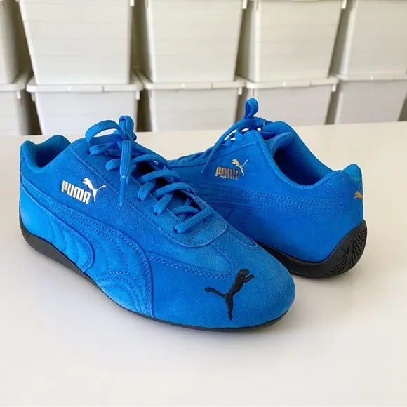 Puma Speedcat Shield SD Suede Sneakers in Ultra Blue Black