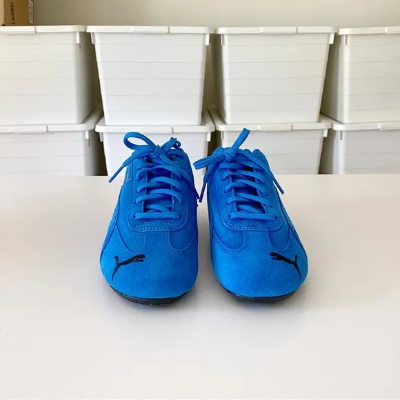 Puma Speedcat Shield SD Suede Sneakers in Ultra Blue Black