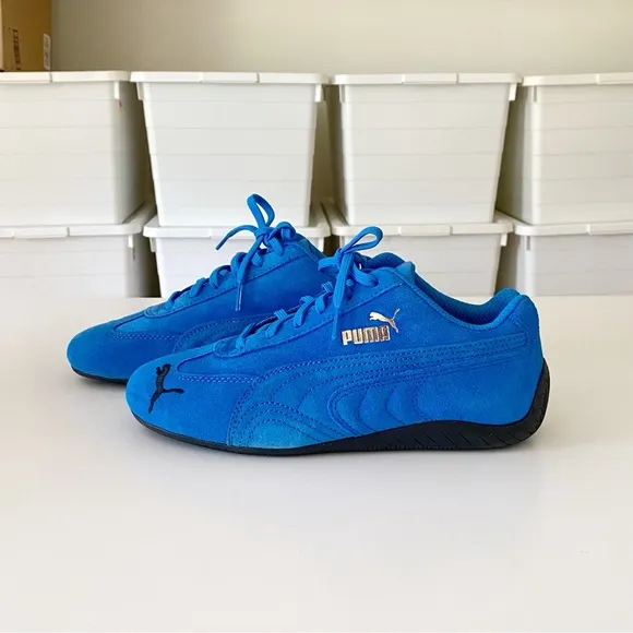 Puma Speedcat Shield SD Suede Sneakers in Ultra Blue Black