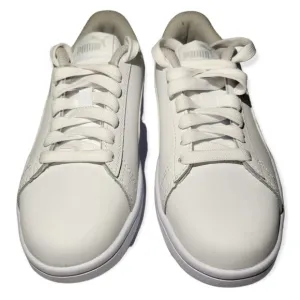 PUMA Unisex Smash V2 L trainers White and Gray Size 4C