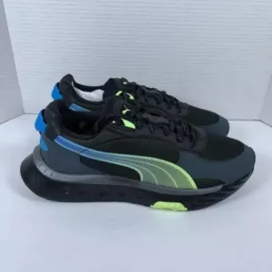 Puma Wild Rider Ls Lace Up  Mens Black Sneakers Casual Shoes 385503-01    (S145)