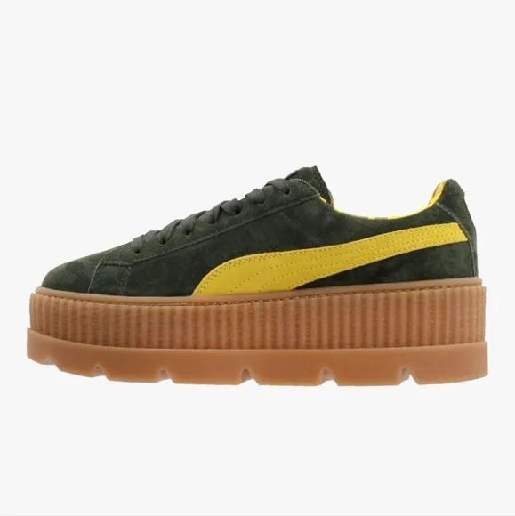 PUMA x Fenty Cleated Creeper Suede Platform Sneakers.