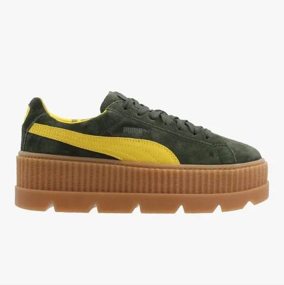 PUMA x Fenty Cleated Creeper Suede Platform Sneakers.