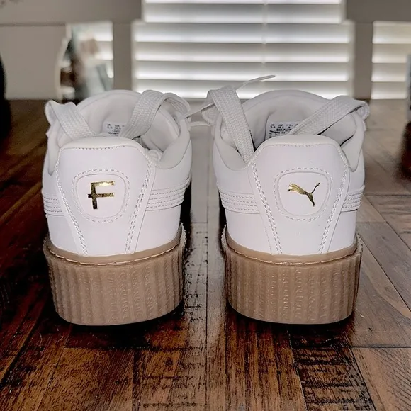 PUMA X FENTY CREEPER PHATTY SNEAKERS Warm White Puma Gold Gum Sole Earth tone 8