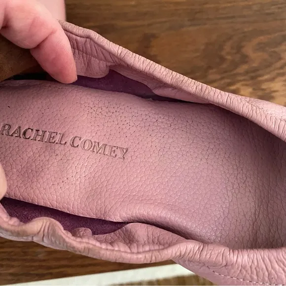 Rachel Comey Leather Almond Toe Wooden Heels Calder Pumps Shoes 6.5 Mauve