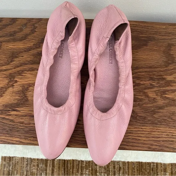 Rachel Comey Leather Almond Toe Wooden Heels Calder Pumps Shoes 6.5 Mauve
