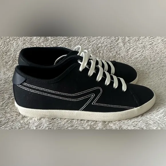 RAG &amp; BONE Black Canvas Court Sneaker size 39