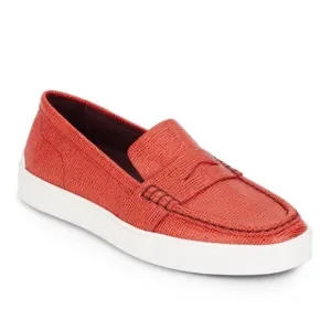 Rag &amp; Bone Colby Embossed Leather Loafer Flats 36