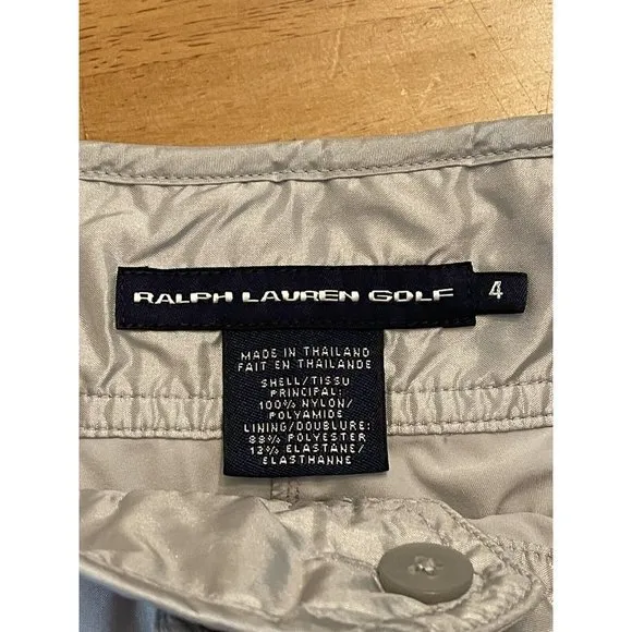 RALPH LAUREN GOLF silver gray skirt built in short‎ skort Size 4