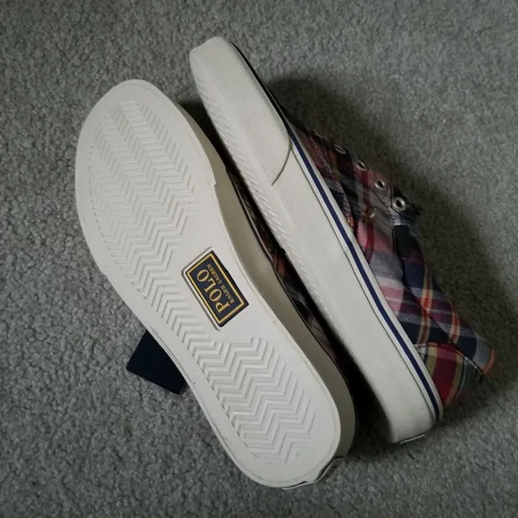 Ralph Lauren Keaton Canvas Sneaker Madras Plaid