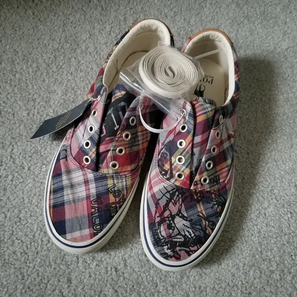 Ralph Lauren Keaton Canvas Sneaker Madras Plaid