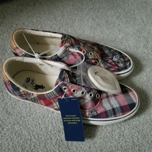 Ralph Lauren Keaton Canvas Sneaker Madras Plaid