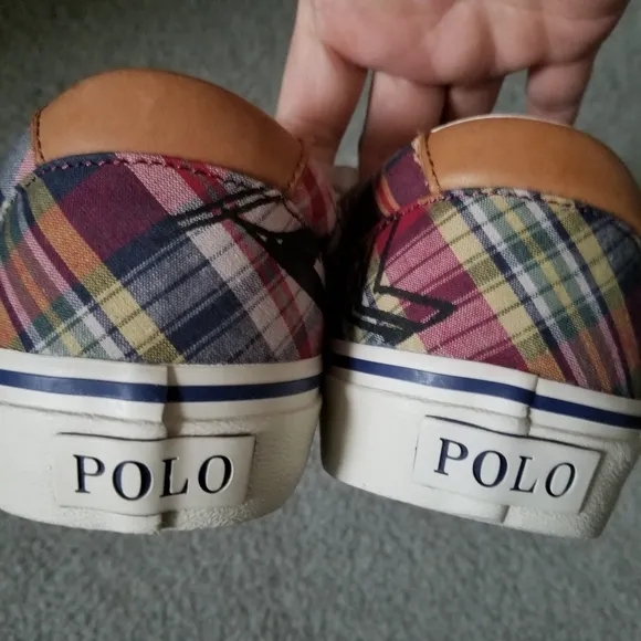 Ralph Lauren Keaton Canvas Sneaker Madras Plaid