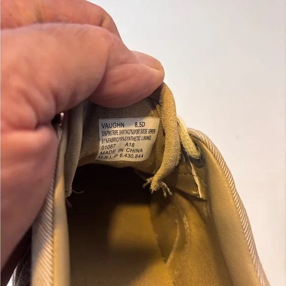 Ralph Lauren Polo Washed Canvas Sneakers Mens 8.5D Excellent Condition