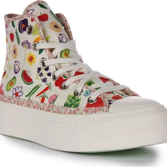 Rare Converse Chuck Taylor All Star High Festival Smoothie Fruits Flowers 6.5
