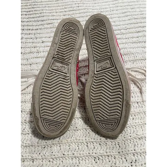 Rare Nike Love Chukka Graphic Go Canvas Sneakers Womens Sz 7 38 Valentines Red