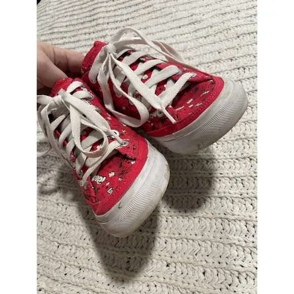 Rare Nike Love Chukka Graphic Go Canvas Sneakers Womens Sz 7 38 Valentines Red