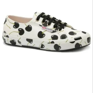 Rare! NWOT Superga X BUTRICH Black and White Cherry Sneakers