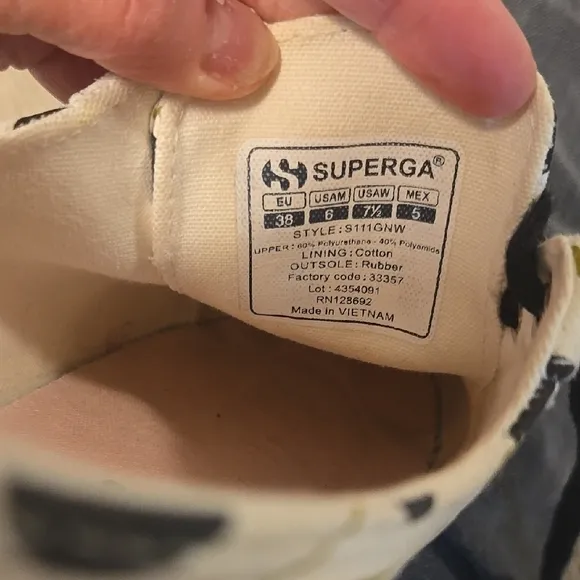Rare! NWOT Superga X BUTRICH Black and White Cherry Sneakers
