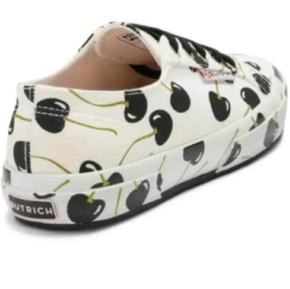 Rare! NWOT Superga X BUTRICH Black and White Cherry Sneakers