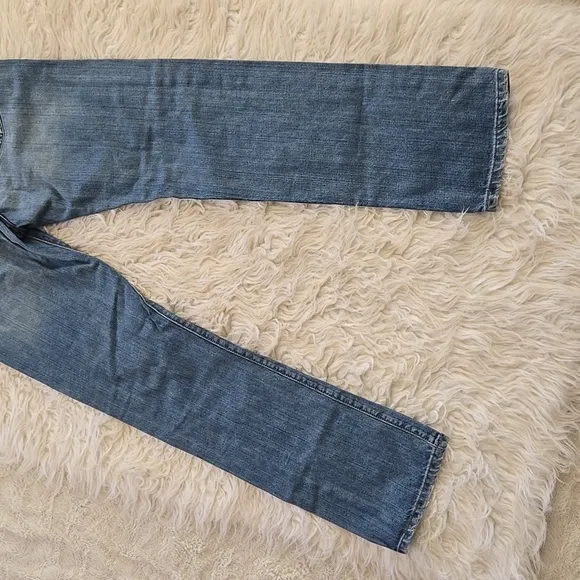 RARE Original Levi's 501 Button Fly Distressed Straight Leg Jeans