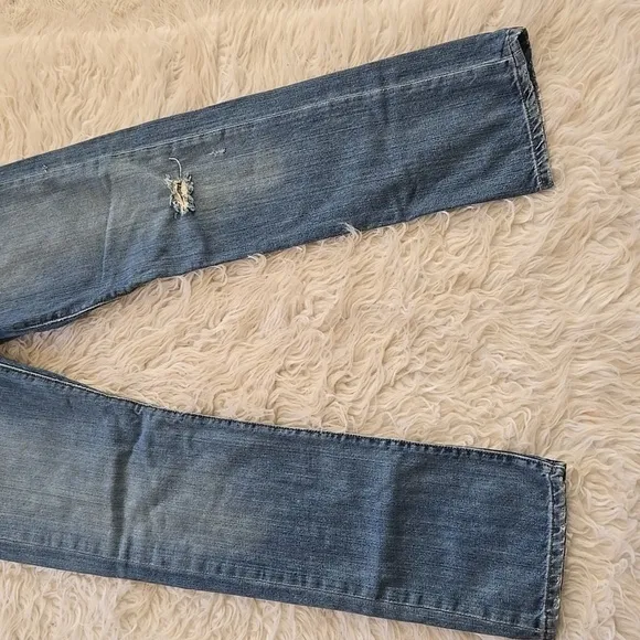 RARE Original Levi's 501 Button Fly Distressed Straight Leg Jeans