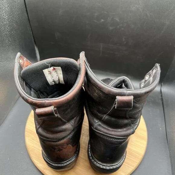 Red Wing 217 Mens Size 9 Waterproof Logger Boots Soft Toe Electrical Hazard Shoe