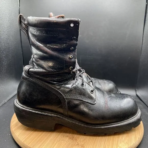 Red Wing 217 Mens Size 9 Waterproof Logger Boots Soft Toe Electrical Hazard Shoe