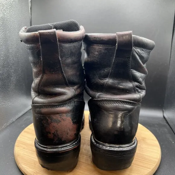 Red Wing 217 Mens Size 9 Waterproof Logger Boots Soft Toe Electrical Hazard Shoe