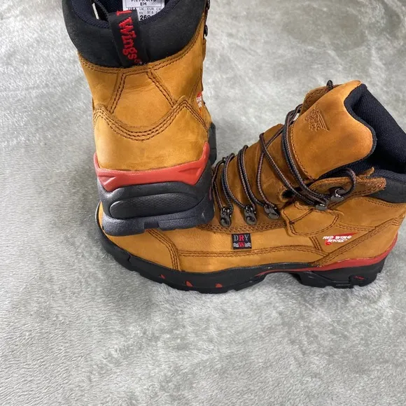 Red Wing 2691 Waterproof Hiking Work Boots Men's 7 D Brown Leather EH ASTM F2413