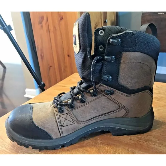 Red Wing 4450 Brown Leather Steel Toe Ankle Work Boots Mens Size 12 EE