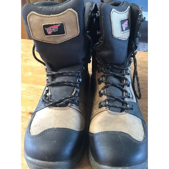 Red Wing 4450 Brown Leather Steel Toe Ankle Work Boots Mens Size 12 EE