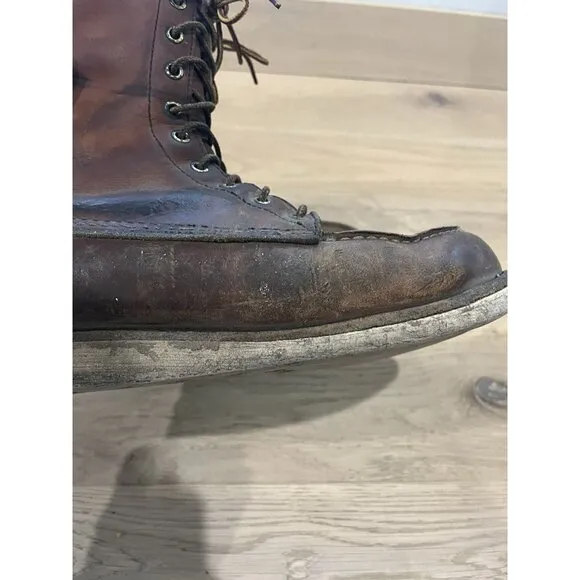 RED WING 602 Electrical Hazard Work Boots Mens Size 9.5 Well Worn In 10877 Brown