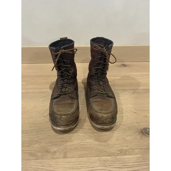 RED WING 602 Electrical Hazard Work Boots Mens Size 9.5 Well Worn In 10877 Brown