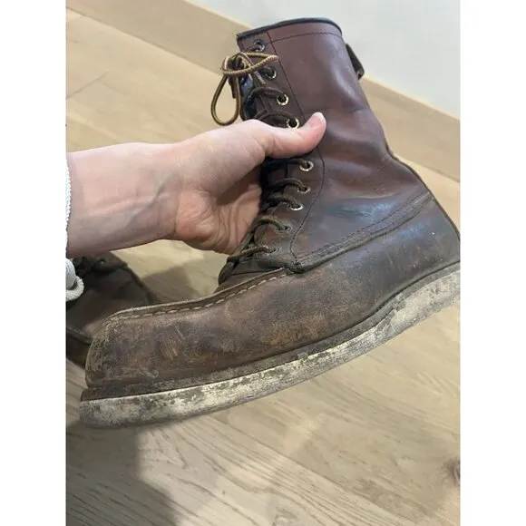 RED WING 602 Electrical Hazard Work Boots Mens Size 9.5 Well Worn In 10877 Brown