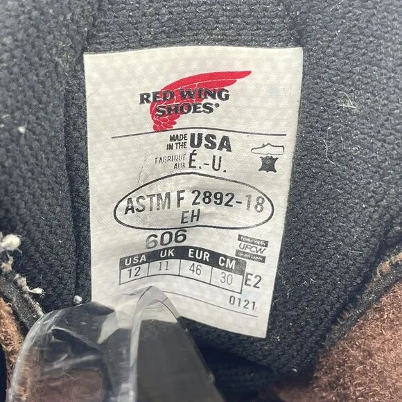 Red Wing 606 Supersole 2.0 Boots Size 12 E Width