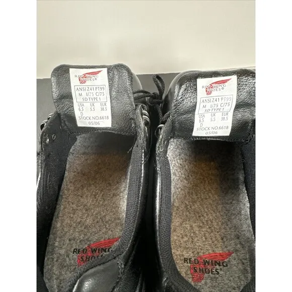 Red Wing ANSIZ41 PT99 (6618) Men's Steel Toe Lace Up Work Shoe Size 6.5D - 05/06